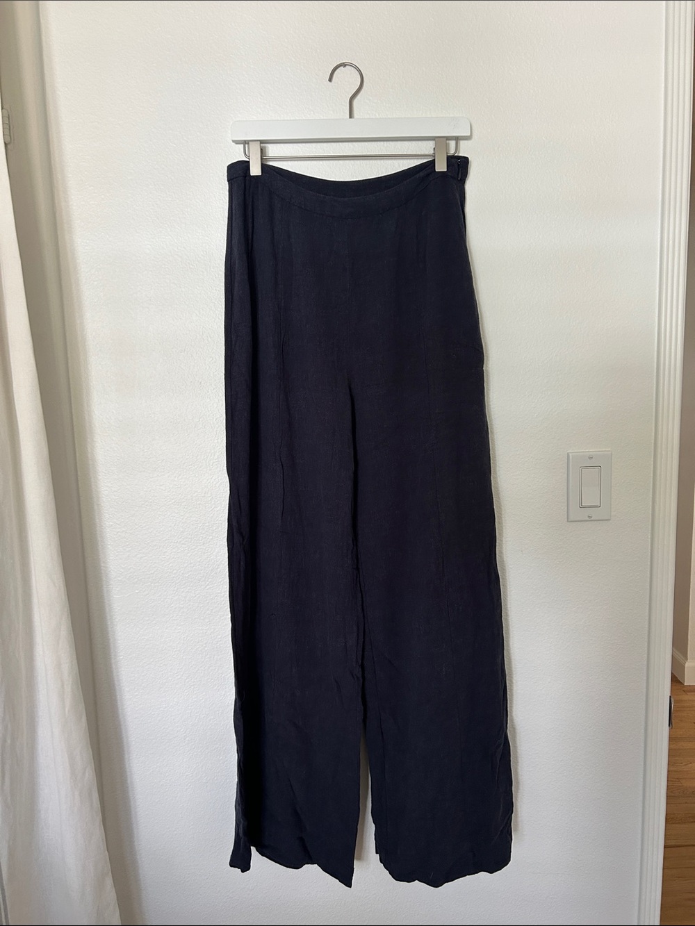 Rhythm Navy Wide-Leg Linen Pants